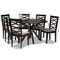 Baxton Studio Mila Sand Upholstered Dark Brown Finished Wood 7-Piece Dining Set 170-10529-10894 - alternate 8